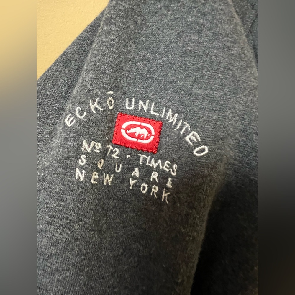 Ecko Untld Vintage Rhino Splatter Hoodie Y2K - Picture 5 of 10
